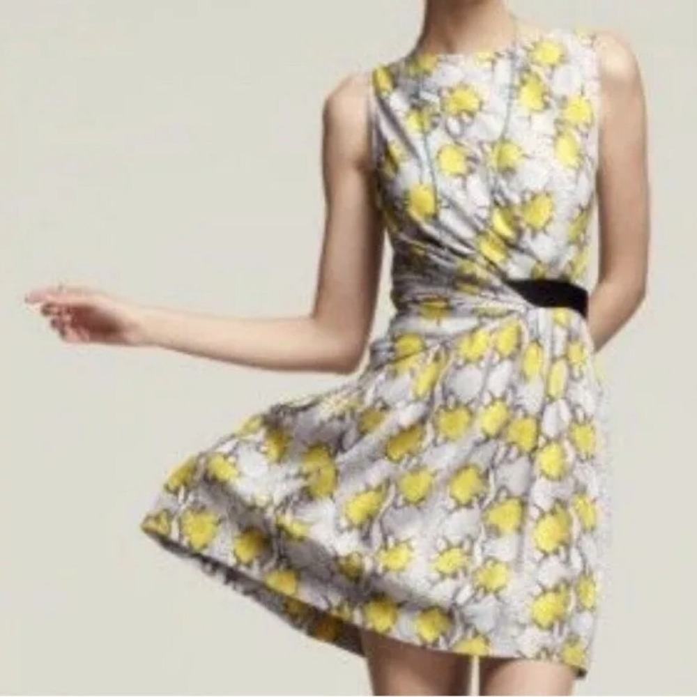 RACHEL Rachel Roy Desert Bloom Maize Dress 8